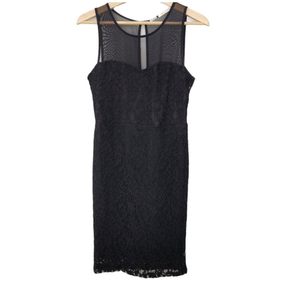 Tea N Rose Black Lace Semiformal Pencil Dress
